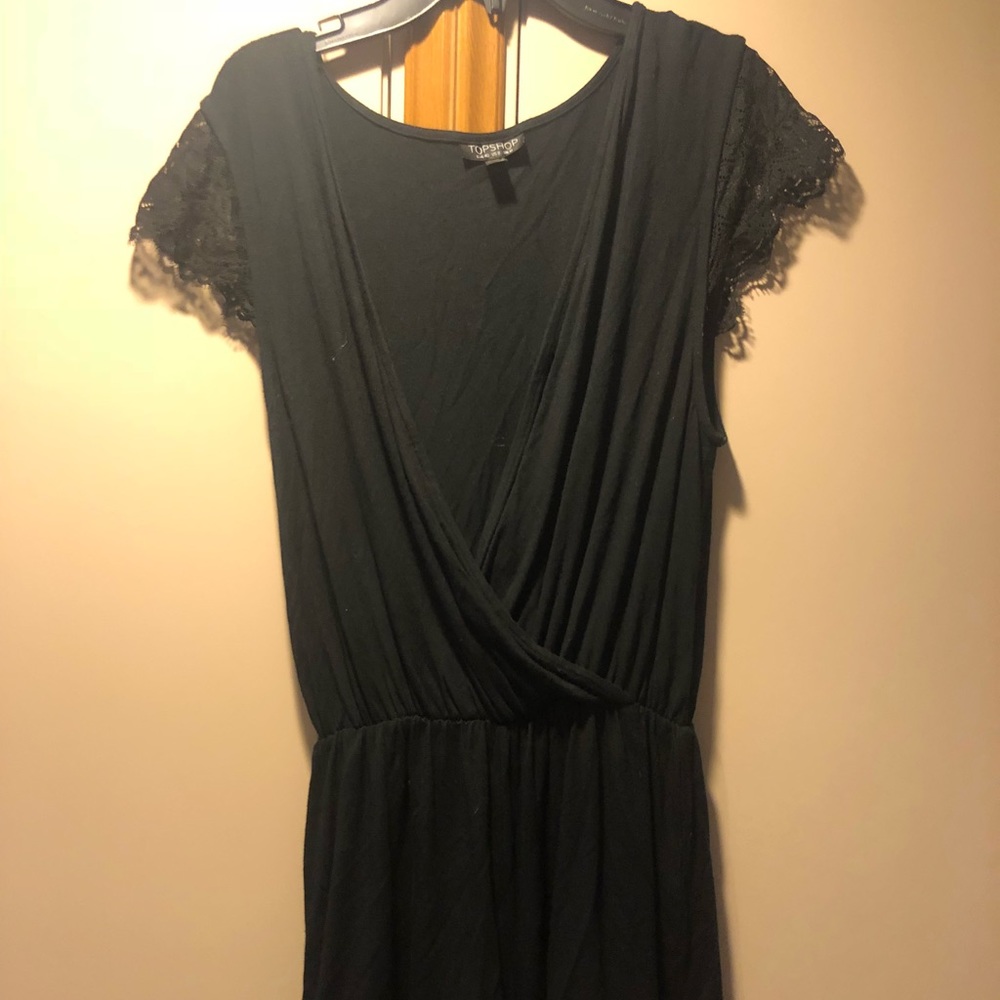 gently worn black topshop romper